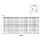 Gabion med 5 mm Tråd og 10x10 cm Net 450x20x200 cm