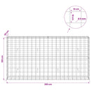 Gabion med 5 mm Tråd og 10x10 cm Net 200x30x100 cm