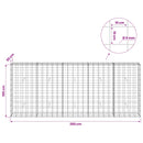 Gabion med 5 mm Tråd og 10x10 cm Net 250x30x100 cm