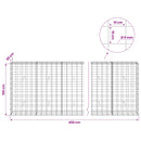 Gabion med 5 mm Tråd og 10x10 cm Net 450x30x100 cm