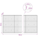 Gabion med 5 mm Tråd og 10x10 cm Net 1100x30x150 cm