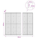 Gabion med 5 mm Tråd og 10x10 cm Net 750x30x200 cm