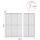 Gabion med 5 mm Tråd og 10x10 cm Net 850x30x200 cm