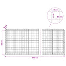 Gabion med 5 mm Tråd og 10x10 cm Net 1150x50x100 cm