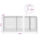 Gabion med 5 mm Tråd og 10x10 cm Net 450x100x100 cm