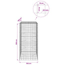 Gabion med 5 mm Tråd og 10x10 cm Net 100x100x200 cm