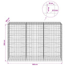 Gabion med 5 mm Tråd og 10x10 cm Net 300x100x200 cm