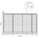 Gabion med 5 mm Tråd og 10x10 cm Net 350x100x200 cm