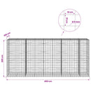 Gabion med 5 mm Tråd og 10x10 cm Net 450x100x200 cm