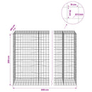 Gabion med 5 mm Tråd og 10x10 cm Net 650x100x200 cm