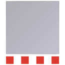 Spejle 8 stk. Sølv 20,5 x 20,5 x 0,4 cm Glas af høj kvalitet