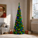 Pop-up-juletræ med LED-lys 180 cm 150 LED'er PVC Grøn