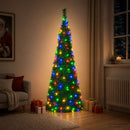 Pop-up-juletræ med LED-lys 180 cm 150 LED'er PVC Grøn