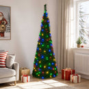 Pop-up-juletræ med LED-lys 210 cm 200 LED'er PVC Grøn