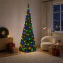 Pop-up-juletræ med LED-lys 210 cm 200 LED'er PVC Grøn