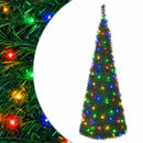 Pop-up-juletræ med LED-lys 210 cm 200 LED'er PVC Grøn