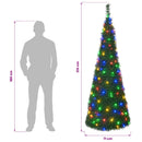 Pop-up-juletræ med LED-lys 210 cm 200 LED'er PVC Grøn