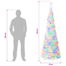 Pop-up-juletræ med LED-lys 210 cm 200 LED'er PVC og PET Hvid