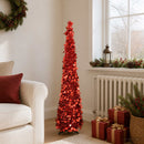 Pop up-juletræ 120 cm PET Rød