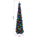 Pop-up-LED-juletræ med stjerne 120 cm 50 LED'er PET Sort