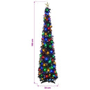 Pop-up-LED-juletræ med stjerne 150 cm 50 LED'er PET Sort