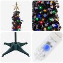 Pop-up-LED-juletræ med stjerne 180 cm 100 LED'er PET Sort