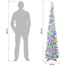Pop-up-LED-juletræ med stjerne 180 cm 100 LED'er PET Sølv