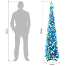 Pop-up-LED-juletræ med stjerne 180 cm 100 LED'er PET Blå
