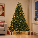 Kunstigt Hinged Juletræ 120 cm 150 LED'er Varm hvid PE og PVC