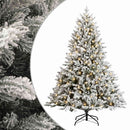 Kunstigt Hinged Juletræ 120 cm 150 LED'er Varm hvid PE og PVC