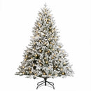 Kunstigt Hinged Juletræ 120 cm 150 LED'er Varm hvid PE og PVC
