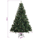 Kunstigt Hinged Juletræ 150 cm 150 LED'er Varm hvid PE og PVC