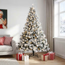 Kunstigt Hinged Juletræ 120 cm 150 LED'er Varm hvid PE og PVC