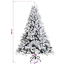 Kunstigt Hinged Juletræ 120 cm 150 LED'er Varm hvid PE og PVC