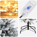 Kunstigt Hinged Juletræ 150 cm 150 LED'er Varm hvid PE og PVC