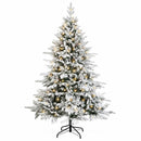Kunstigt Hinged Juletræ 150 cm 150 LED'er Varm hvid PE og PVC