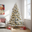 Kunstigt Hinged Juletræ 240 cm 300 LED'er Varm hvid
