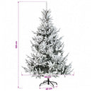 Kunstigt Hinged Juletræ 120 cm 150 LED'er Varm hvid PE og PVC