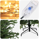Kunstigt Hinged Juletræ 150 cm 150 LED'er Varm hvid PE og PVC