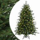 Kunstigt Hinged Juletræ 150 cm 150 LED'er Varm hvid PE og PVC