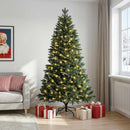 Kunstigt Hinged Juletræ 180 cm 300 LED'er Varm hvid