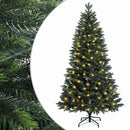 Kunstigt Hinged Juletræ 120 cm 150 LED'er Varm hvid PE og PVC