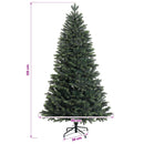 Kunstigt Hinged Juletræ 120 cm 150 LED'er Varm hvid PE og PVC