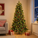 Kunstigt Hinged Juletræ 120 cm 150 LED'er Varm hvid