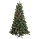 Kunstigt Hinged Juletræ 150 cm 150 LED'er Varm hvid PE og PVC