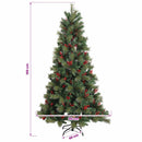 Kunstigt Hinged Juletræ 150 cm 150 LED'er Varm hvid PE og PVC