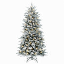 Kunstigt Hinged Juletræ 150 cm 150 LED'er Varm hvid PE og PVC