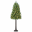 Kunstigt Hinged Juletræ 150 cm 150 LED'er Varm hvid