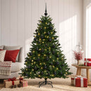 Kunstigt juletræ med julekugle 150 cm 150 LED'er Varm hvid