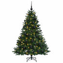 Kunstigt juletræ med julekugle 150 cm 150 LED'er Varm hvid